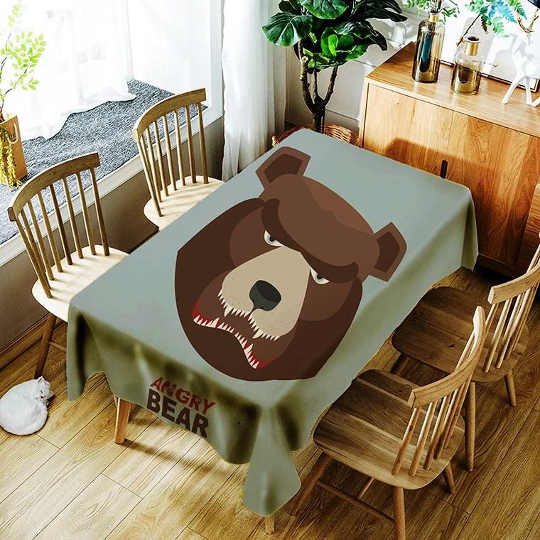 

Anthropomorphic printable washable tablecloth
