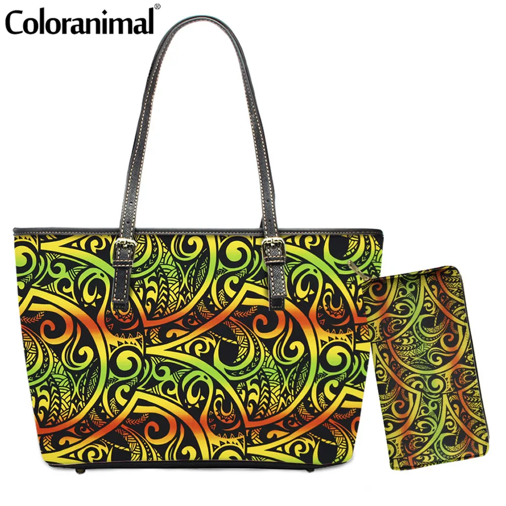 Coloranimal 2 шт./компл. женская сумка через плечо из искусственной кожи &amp кошелек для