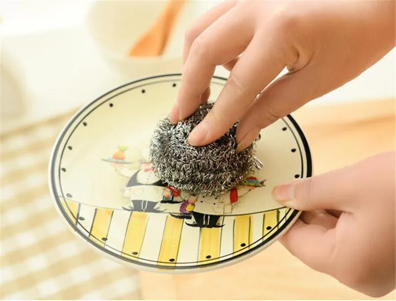 1 шт. кухонная проволока из нержавеющей стали очиститель упорных пятен чистящий