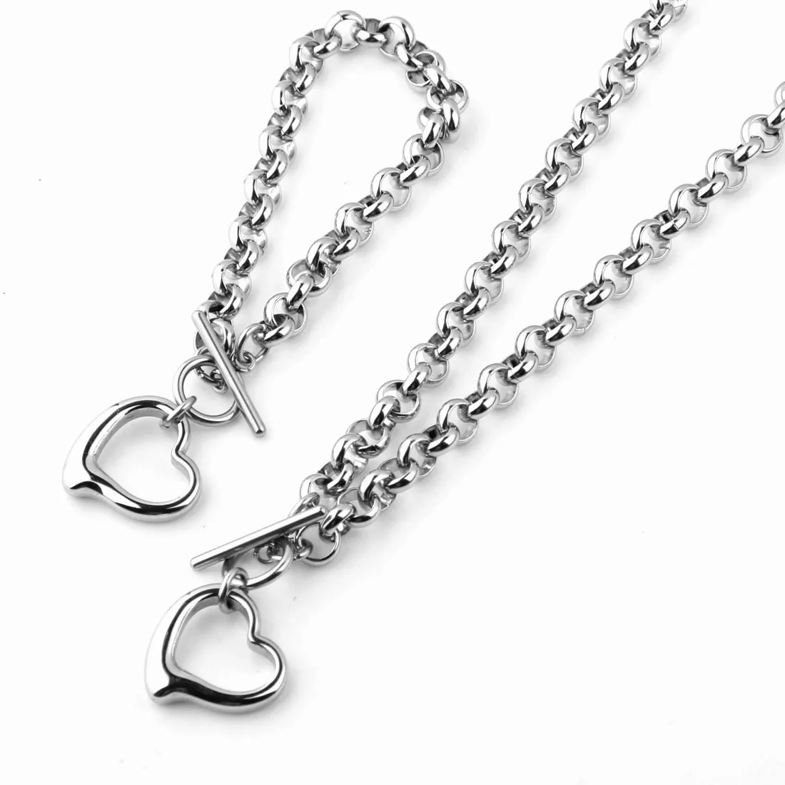 Женский комплект из колье и браслета нержавеющей стали|Ожерелья с подвеской| |