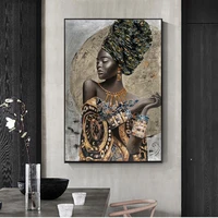 african black women canvas painting figure posters and prints wall art picture for living room home decor unframed cuadros