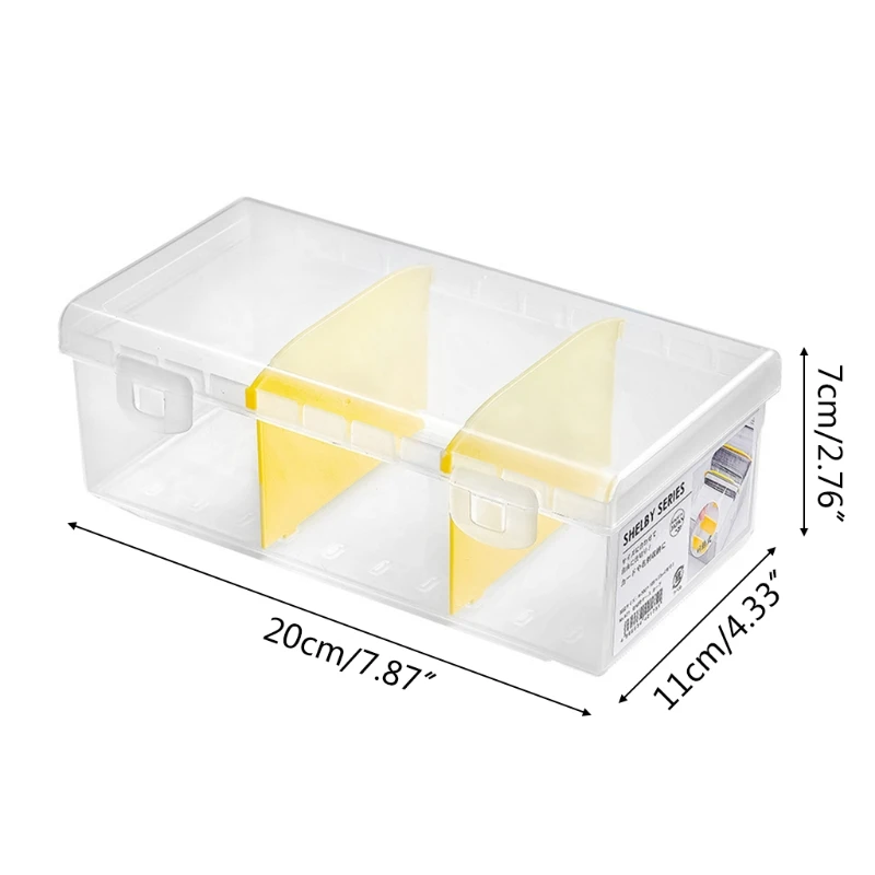 

Transparent Plastic Multi-function Detachable Stationery Organizer with Lid Box