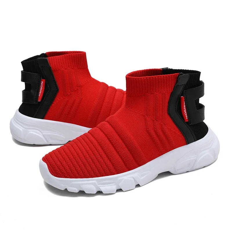 Fashion Kids Sock Sneakers Spring Summer Breathable Flying Weaven Lightweight Shoes For Children Sports Running Trainers Toddler
