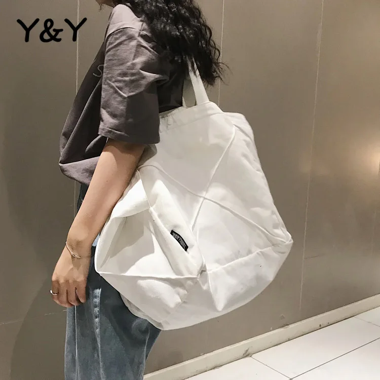 

Y&Y Artsy Large Bag New Korean Style Canvas Bag Women Shoulder Bags Ins Handbag Student Casual Tote Bag Shopping Bags