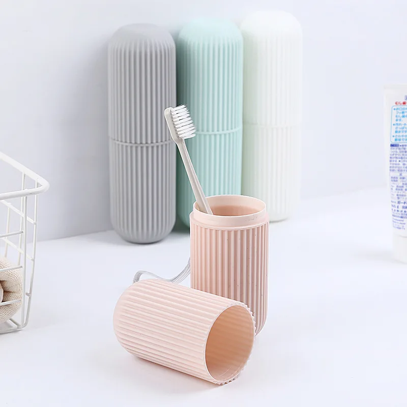 

Travel Portable Toothbrush Toothpaste Storage Case Household Storage Cup Outdoor Wash Cup With Lid Bathroom Accessories