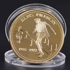 Elvis Presley 1935-1977 The King of N Rock Roll Gold Art памятная монета в подарок