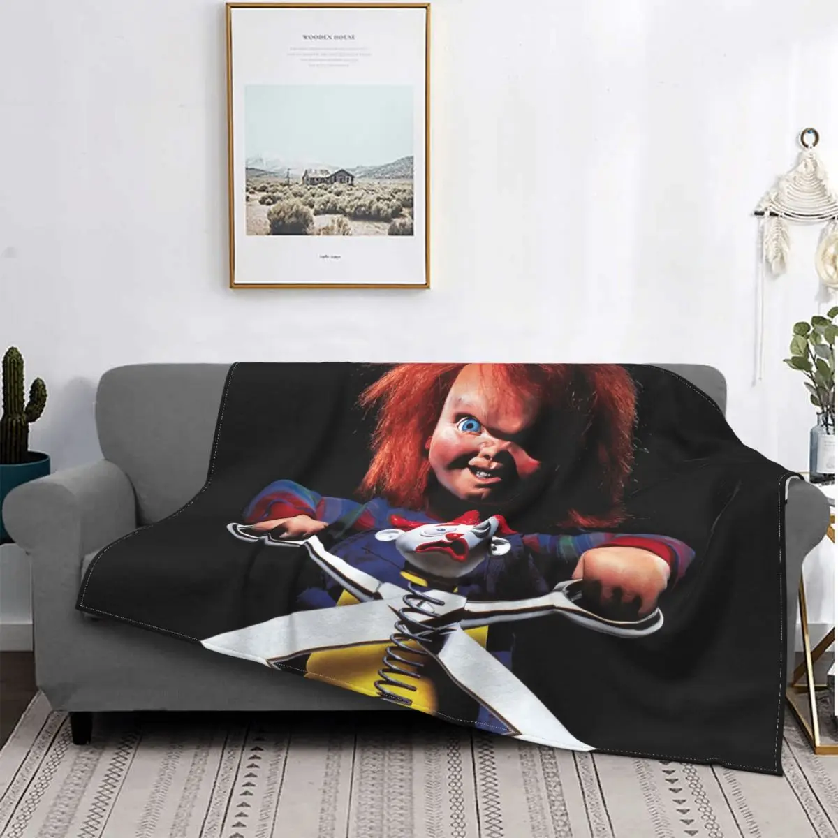 

Детские игровые одеяла Чаки коралловый флис плюшевые Хэллоуин из фильма ужасов готические мягкие покрывала для кровати офиса покрывала