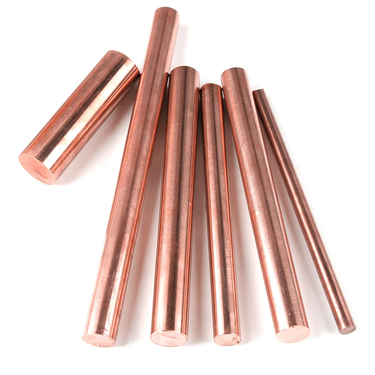 Diameter 6mm T2 Red Copper Round Bar Rod Pure Copper Stick Length 650mm for Milling Welding Metalworking