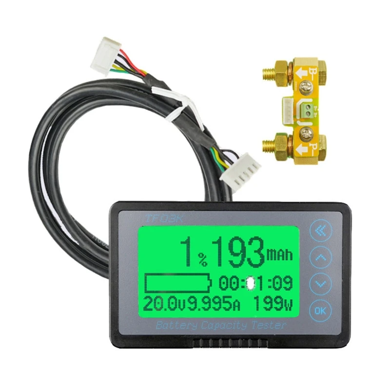 

Q9QF Battery Monitor Digital Battery Capacity Tester 8-120V 100A /350A Voltage Meter Tester Voltmeter Monitor Power Tester