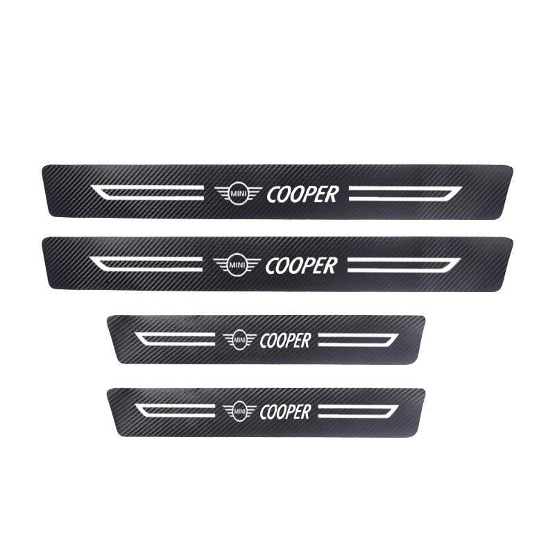 

Mini Cooper threshold protective sticker R50 F56 R56 car threshold protective sticker carbon fiber grain welcome pedal sticker