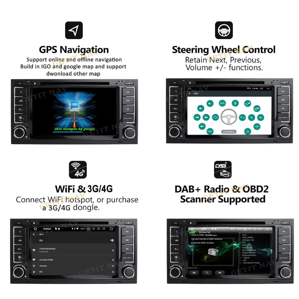 64G Автомагнитола для VW Volkswagen Touareg T5 Transporter Multivan, Android 9,0 автомобильный dvd-плеер gps стерео радио ips DSP чип