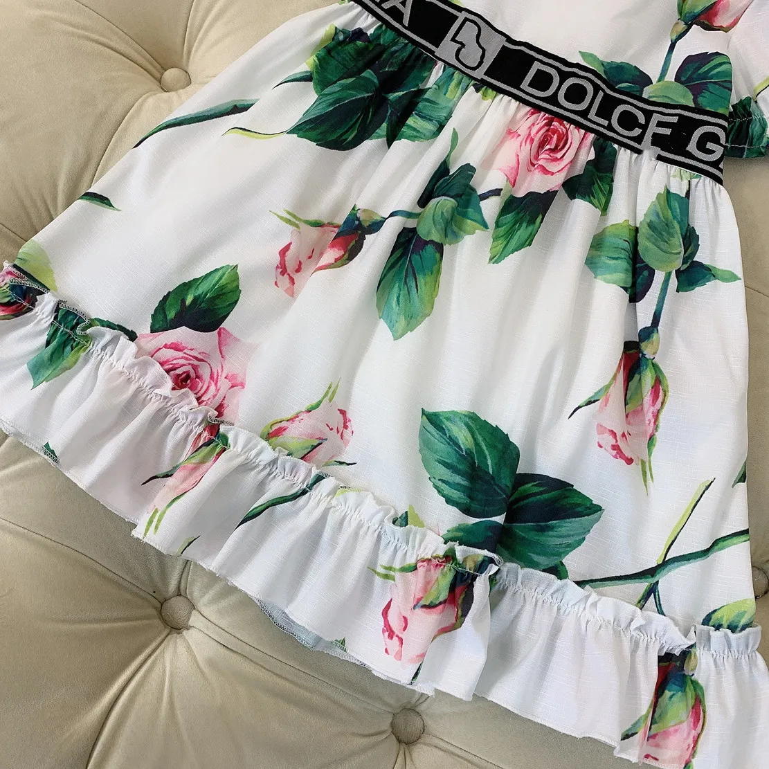 

High-end children's clothing summer western style girl princess dress 2021 new print dress big skirt dress skirt