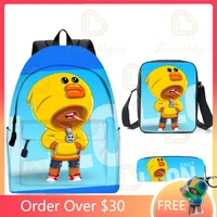 3d backpack student boys girls new bo and starcartoon pencil baby bag shelly 8 to 19 years kids shoulder shooter game leon