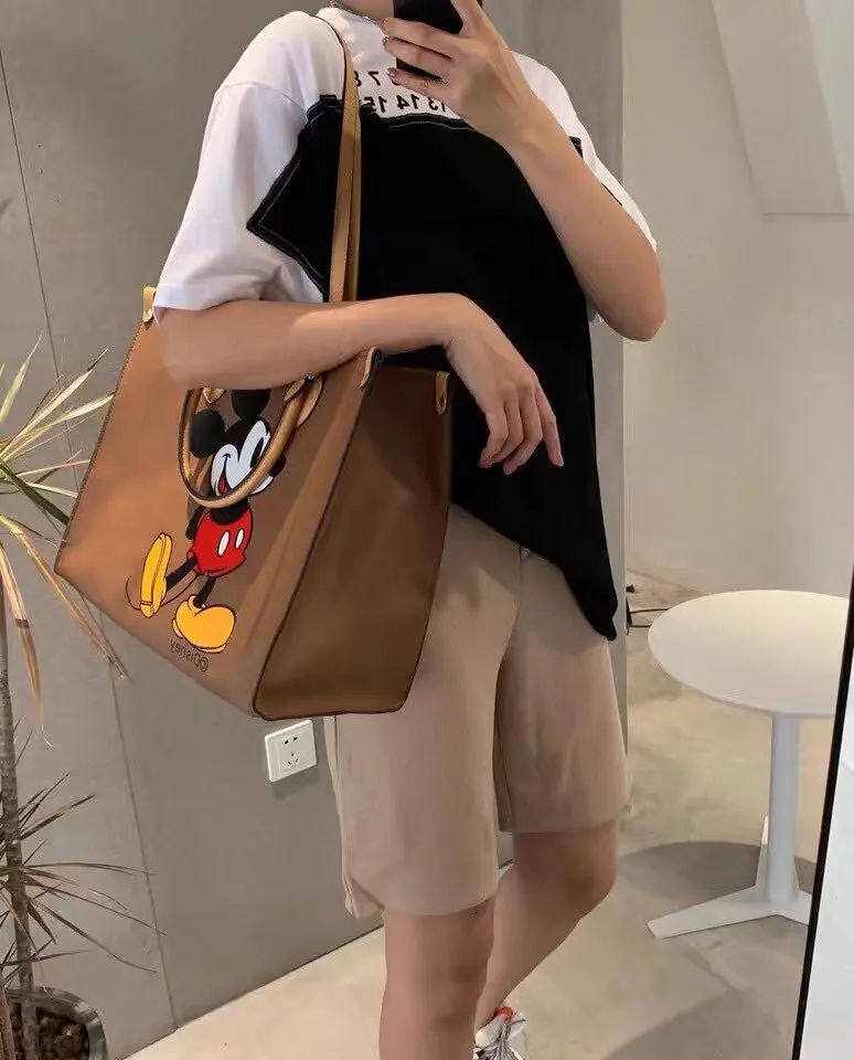 Женская сумка мессенджер из ПУ кожи с рисунком Микки Мауса|Сумки для подгузников|