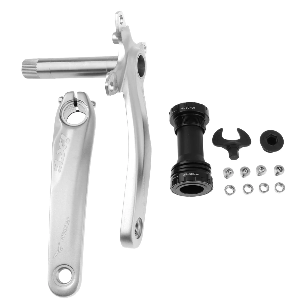 

Perfeclan Bike Bicyle Crank Arm Set Mountain Crankset 170mm 104 BCD Bottom Bracket Kit Chainring Bolts for MTB BMX