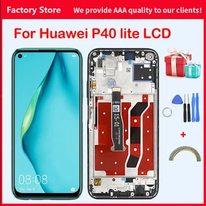 23101080 original lcd for huawei p40 lite lcd with frame display screen for huawei p40 lite screen nova 6 se lcd screen free global shipping
