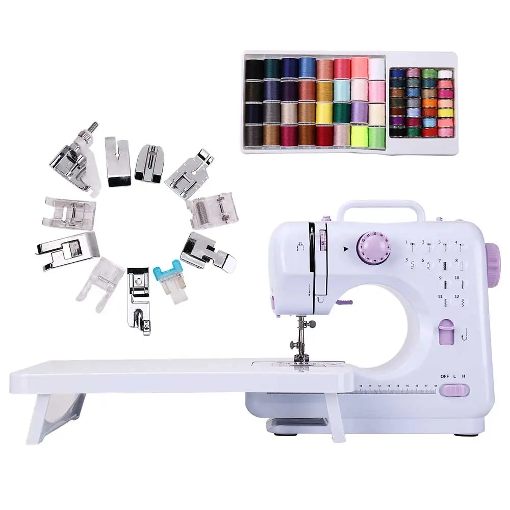 

INNE Mini Sewing Machine Small Machines Overlock Home Household Electric Pedal Night Light Beginner Multifunction