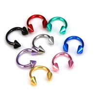 1pcs punk stainless steel nose ring spike nose piercings helix ear piercing for women men septum rings body piercing jewelry