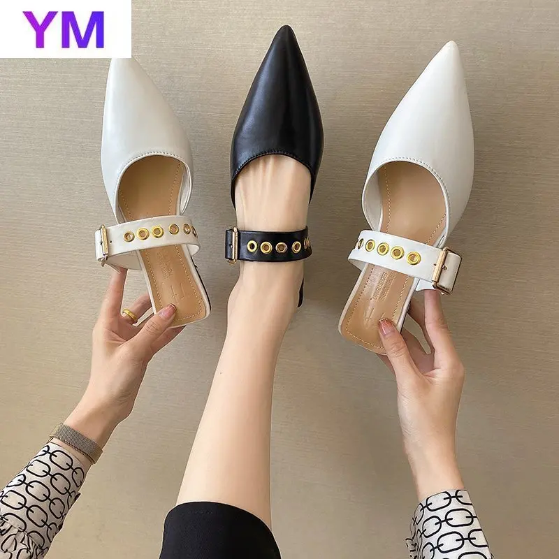 

Модные женские босоножки; Сезон лето; С пряжкой; Вечерние туфли на высоком каблуке, с острым носом, на высоком каблуке, женские босоножки; Пов...