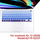 Водонепроницаемый силиконовый чехол для клавиатуры MacBook Air 13 touch bar ID A2179 M1 A2337 (выпуск 2020)