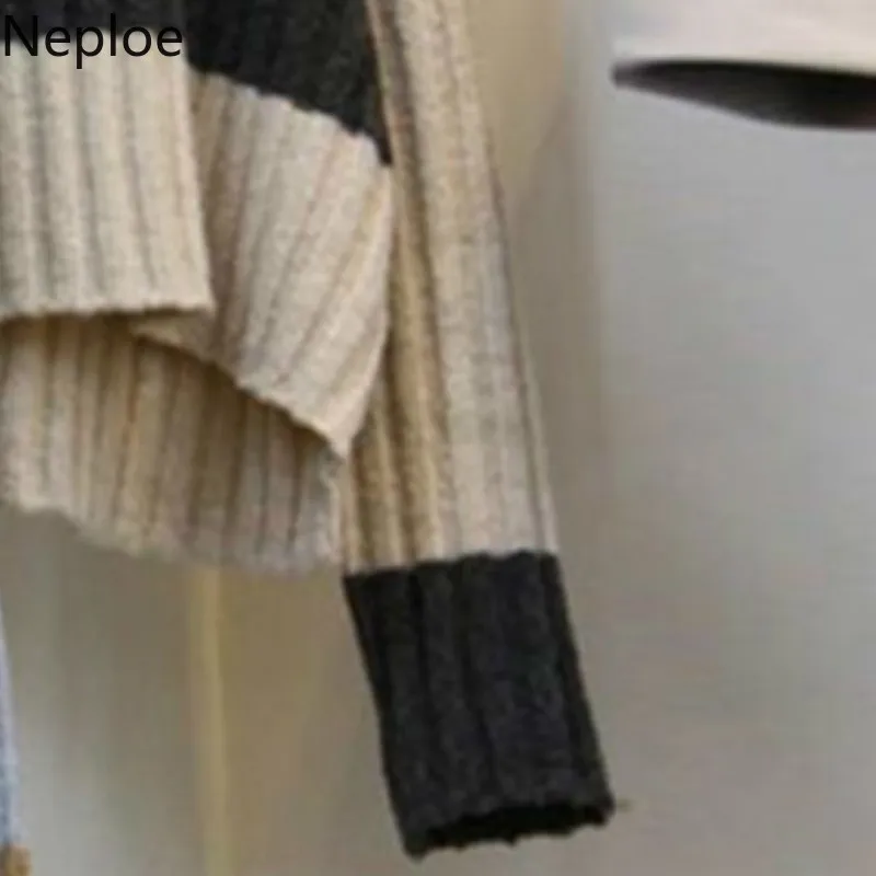 Neploe корейский стиль 2020 Осень-зима дикий дизайн пуловер свитер женский заплатка
