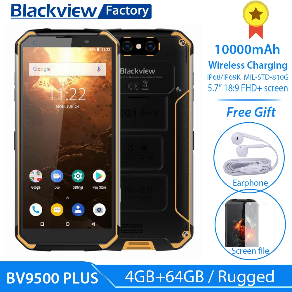 Blackview BV9500 Plus смартфон с 5 7 дюймовым дисплеем восьмиядерным процессором Helio P70 ОЗУ 4