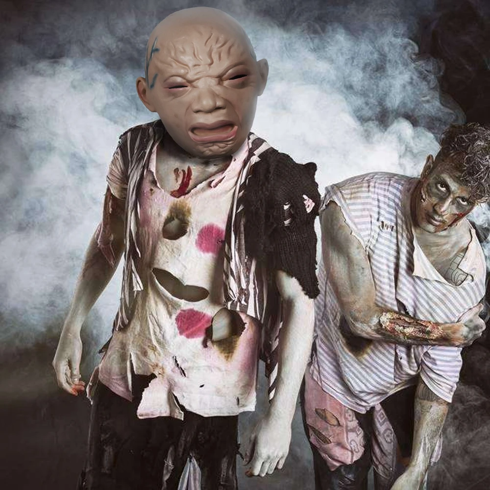 WAYLIKE горячая Распродажа на Хэллоуин ухаживает за малышом Маска латекс плач