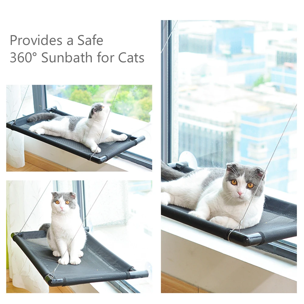 

New Cat Bed Basking Hammock Window Cat Bed Basking 20KG Window Hammock Perch Cushion Bed Hanging Shelf Seat Cat Toys For Cats