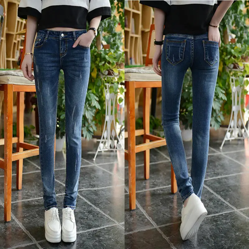 

Jeans For Women Stretch Black Jeans Woman Pencil Pants Skinny Women Jeans With High Waist Denim Blue Ladies Push Up White Jeans