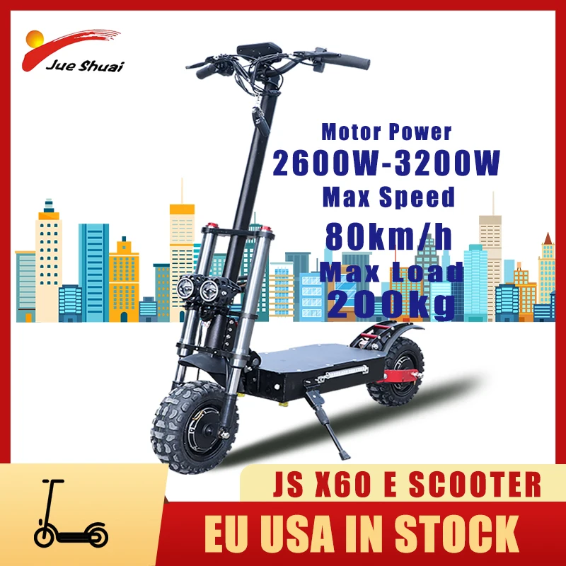 Billig Faltbare Elektro-scooter Erwachsene Mit Sitz 3200w 60v Max Geschwindigkeit 80 KM/H Off Road Reifen EU Auf Lager