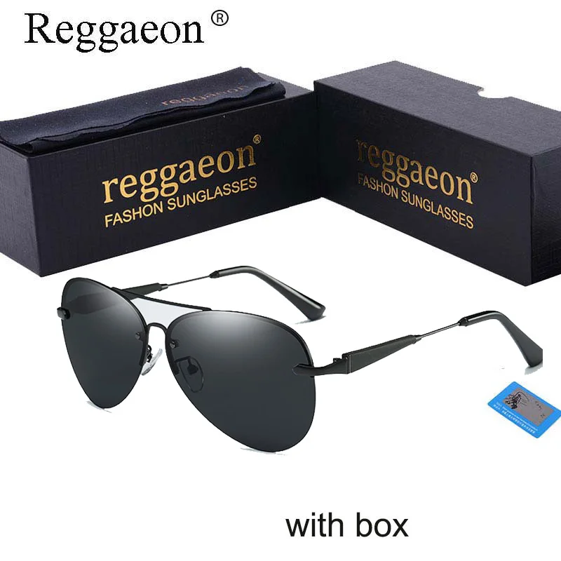 reggaeon Новые поляризованные солнцезащитные очки Для мужчин Алюминий оправа из алюминиевомагниевого сплава Повседневное, очки для вождения, Для женщин Полу оправы м ногтей uv400 - Цвет линз: 743 c3  with box