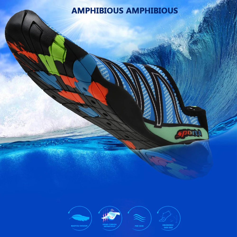 Обувь для дайвинга тапочки кораллового цвета плавания пляжная Мягкая дышащая