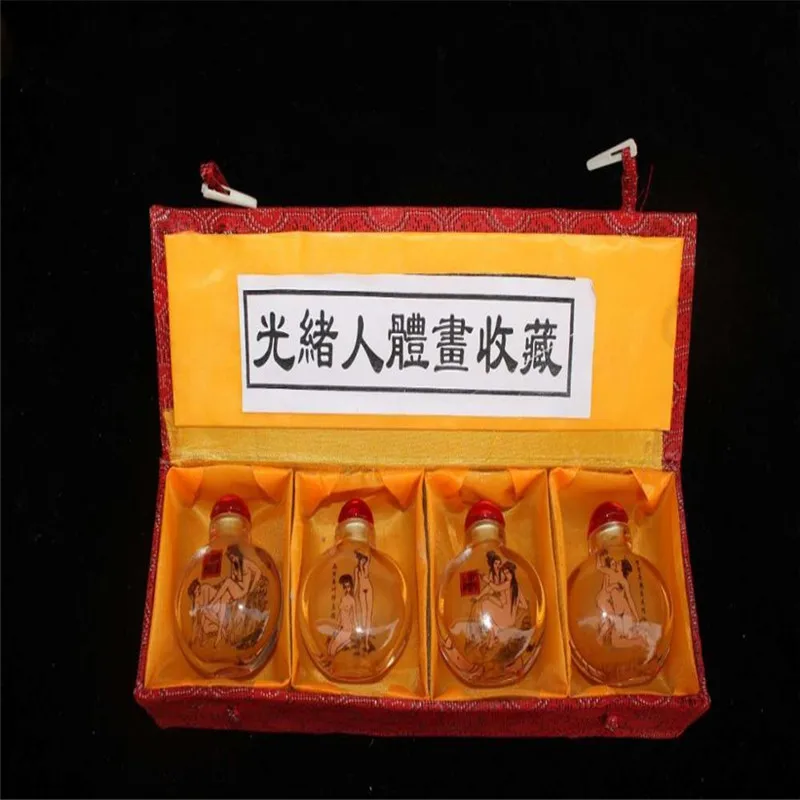 Китайская уникальная картина табак бутылка внутри окрашенные четыре комбинации