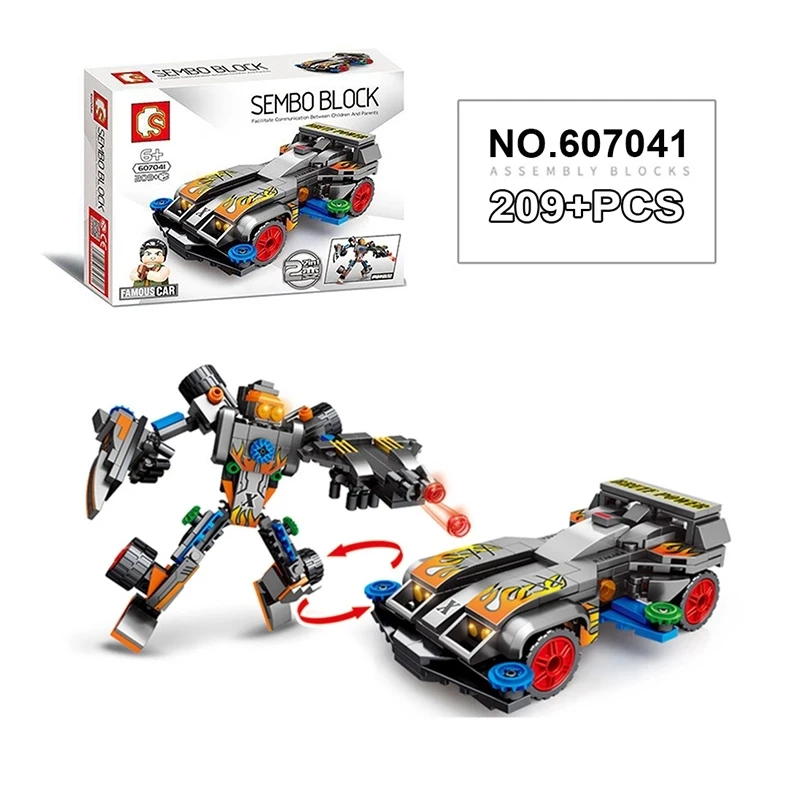

SEMBO Deformation Robot Anime Figure Toys Compatible Technic Super Racing Car Building Blocks Set Birthday Gifts