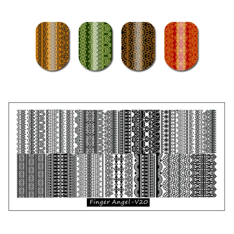 1 шт Полировка печать шаблон дизайн ногтей штамп штамповка пластины Буквы Цветы