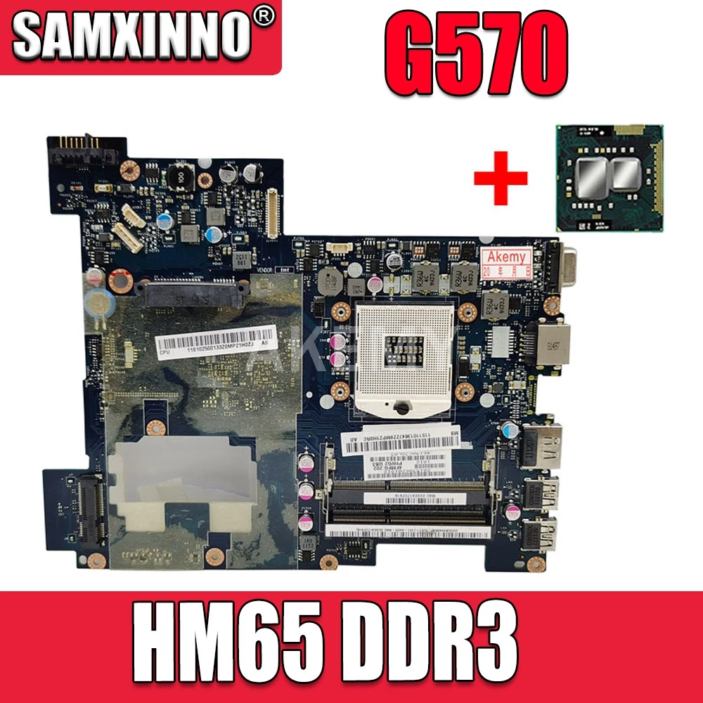 

Akemy материнская плата для ноутбука Lenovo G570 PIWG2 LA-675AP материнская плата HM65 DDR3 Socket PGA989