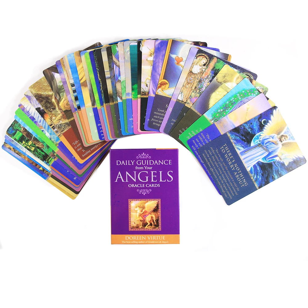 Juego de cartas de Tarot para principiantes, juego de mesa con gu&iacute;a, exquisito y gu&iacute;a, &aacute;ngeles, nuevas-5