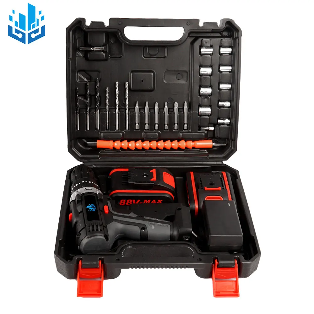 Ударная дрель беспроводной электрический шуруповерт 21 В 3 в 1 для деревообработки