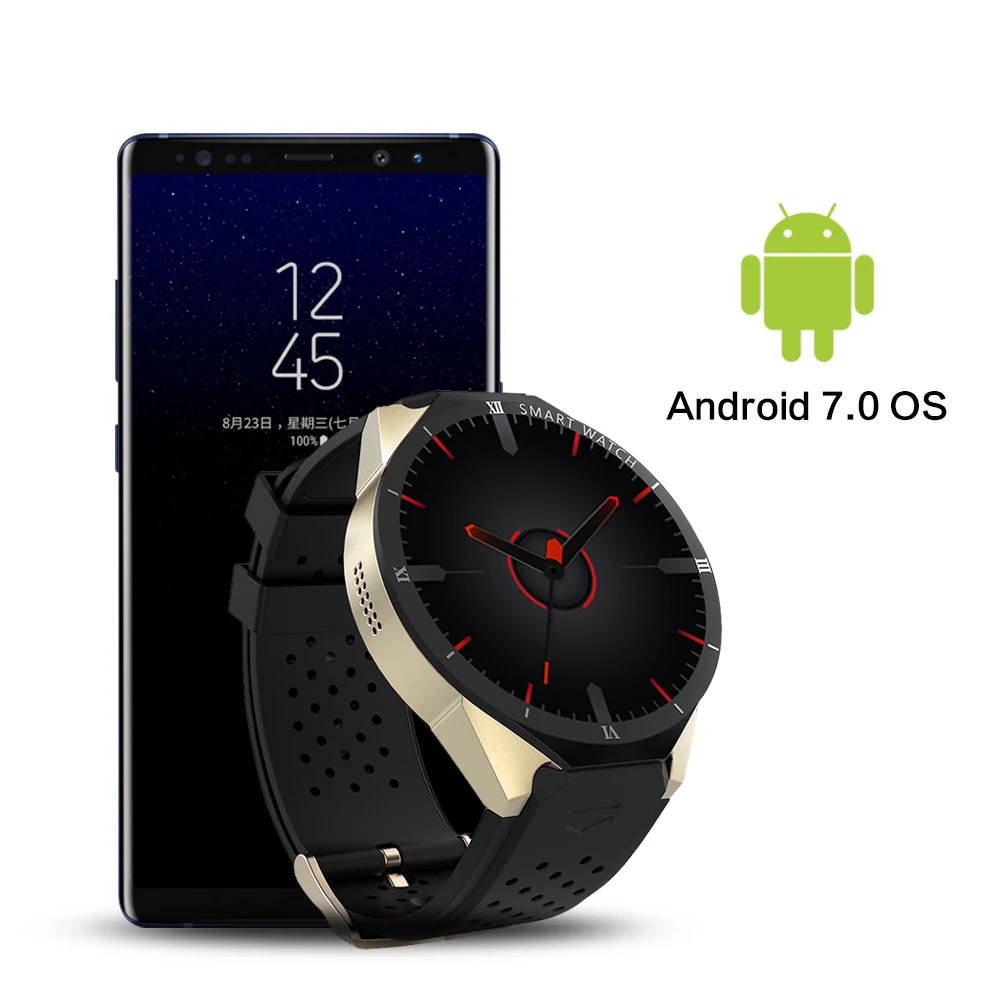 Nennbo KW88 Pro Android 7 0 умные часы 1 + 16 Гб Bluetooth 4 wifi 3g с поддержкой Google store голосовые gps