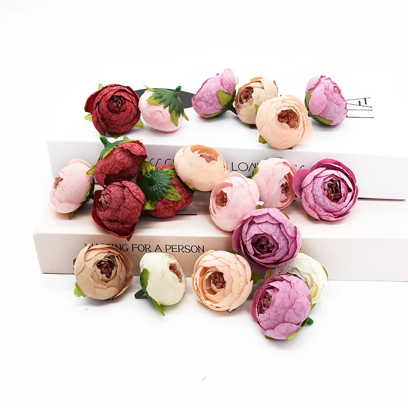 100pcs tea buds rose artificial flowers wedding home decoration accessories diy gifts box wrist crafts scrapbooking photo props free global shipping