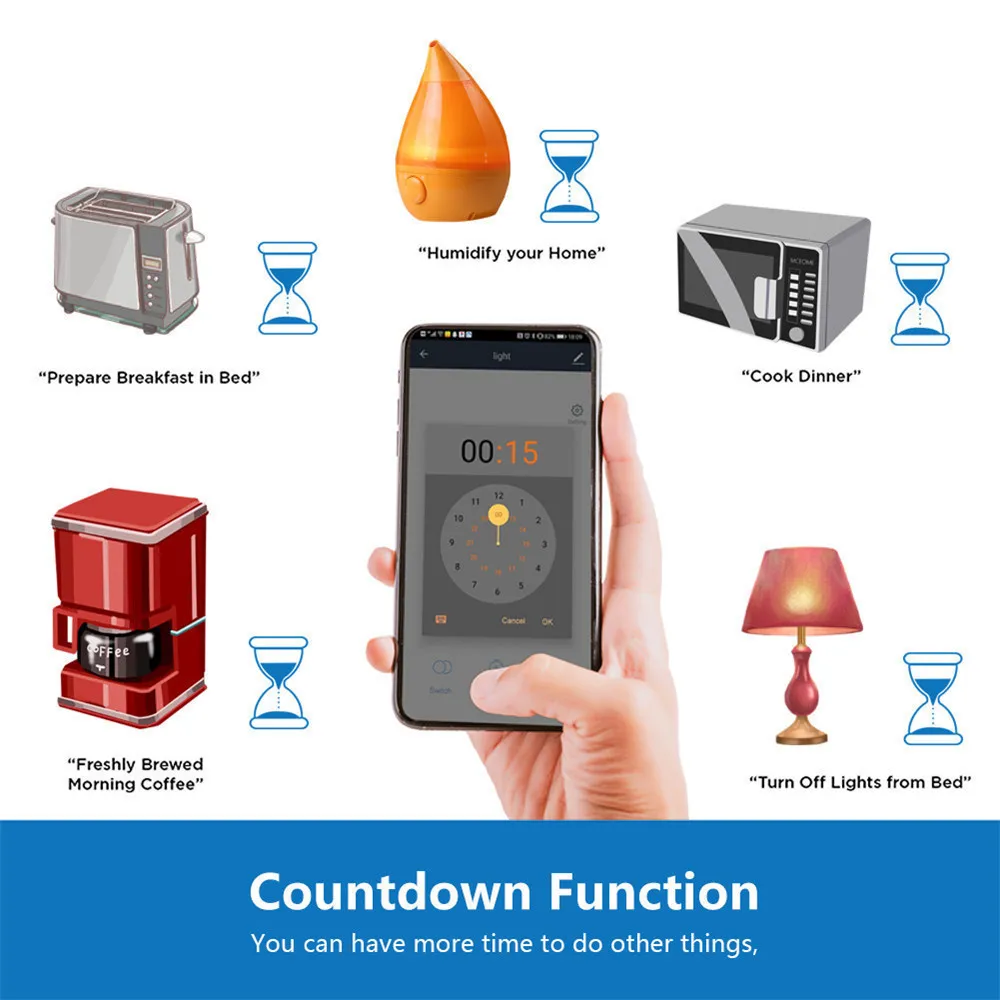

Smart WiFi Plug 16A EU Power Monitor Socket Remote Voice Control Timer Energy Monitor Outlet for Alexa Google Tuya App Home