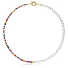 Модные женские богемные яркие короткие украшения ручной работы с бусинами, жемчужное кольцо, ювелирные изделия