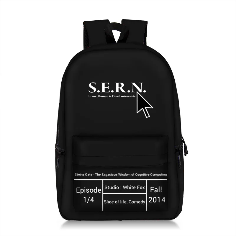 

Steins;Gate Cosplay Bag Okabe Rintarou Makise Kurisu Print backpack Student schoolbag Fashion Casual Bag