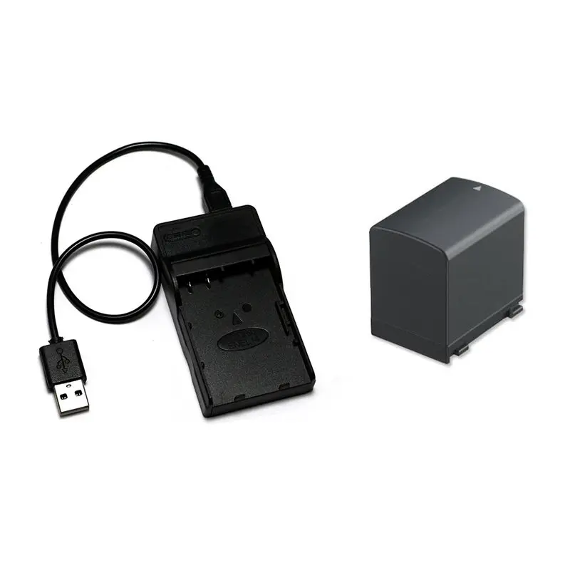 BP-819, BP819, BP827 BP-807 BP-808 BP808 BP-809 Батарея+ USB Зарядное устройство для Canon LEGRIA HF M31 HF M32 HF M36 HF S10 HF S21 iVIS HF10 - Цвет: Белый