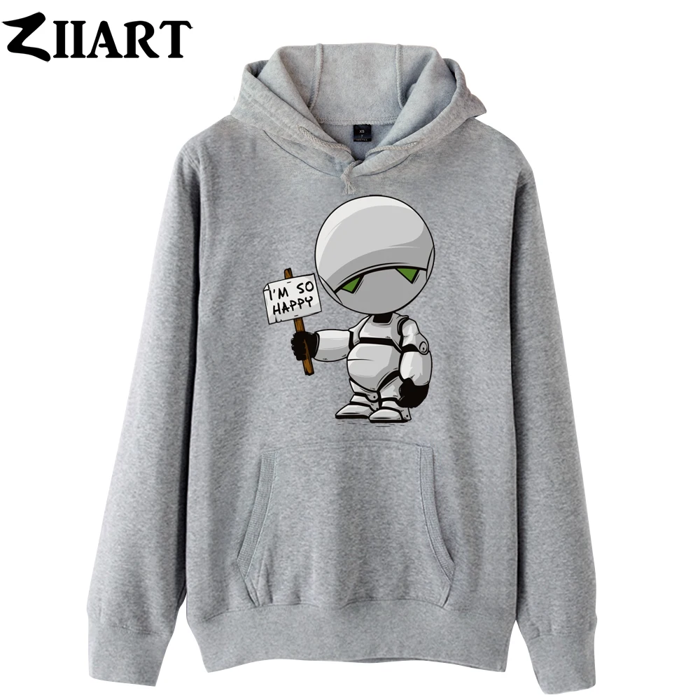 

Man Boys Hoodie Movie Funny Cartoon Marvin I'm So Happy Couple Clothes Autumn Winter Fleece ZIIART