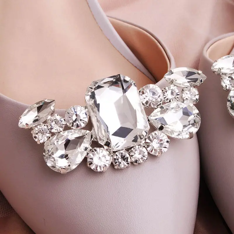 

Simple Charming Rhinestone Shoes Buckle Women Bridal Wedding Shoe Flowers