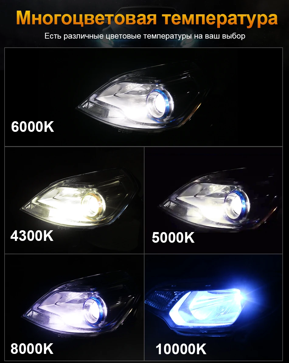 HLXG мини H7 светодиодный H4 luces дальнего автомобилей головной светильник 10000LM 12V H11 светодиодный светильник 9005 HB3 9006 HB4 H8 H9 4300K 5000K 6000K 8000K лампа