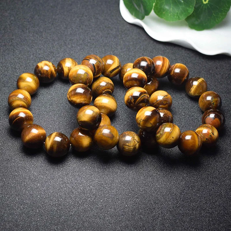 Настоящие бусины тигровый глаз браслет 8 10 12 20 мм желтый красный много цветов