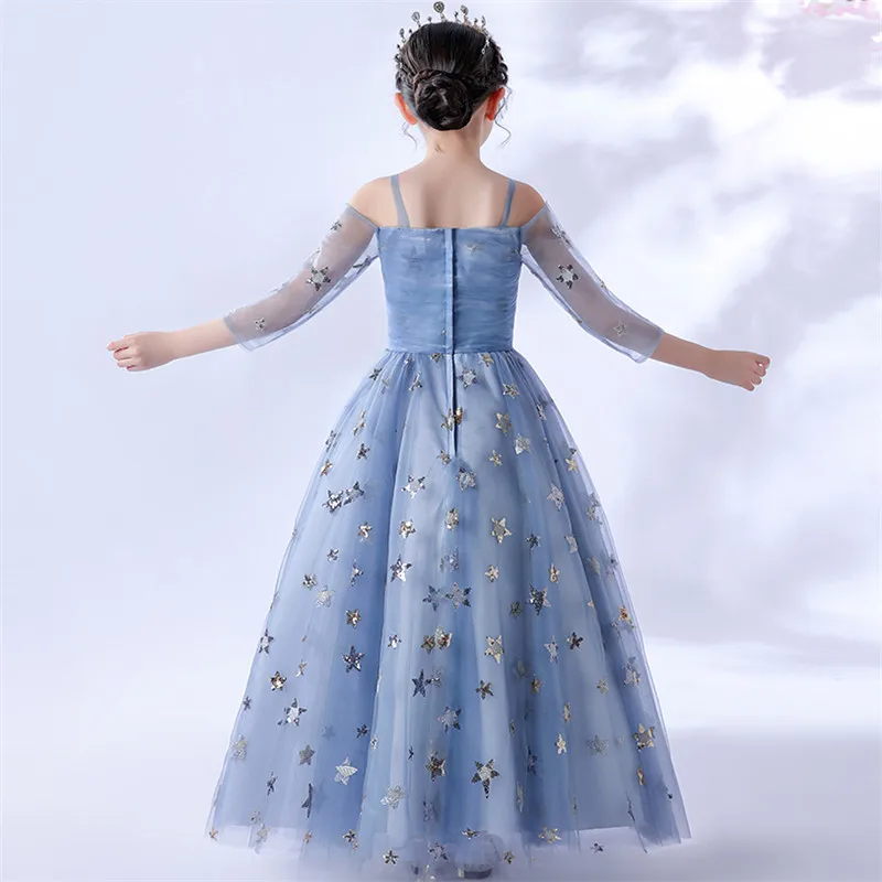 2022 роскошное изысканное дизайнерское детское платье принцессы с блестками для