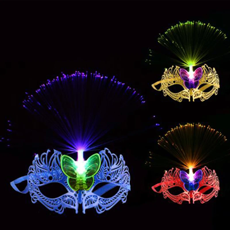 Rave LED вечерние женские Девушки сексуальные светодиодные мигающие маски бабочки